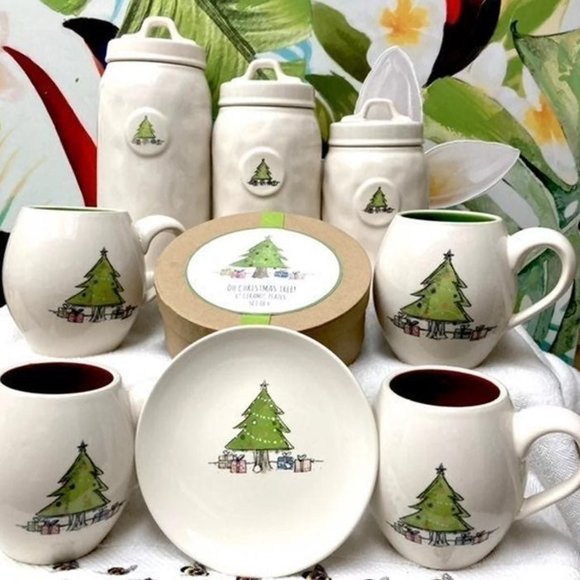 Rae Dunn Oh Christmas Tree Set - Picture 1 of 9